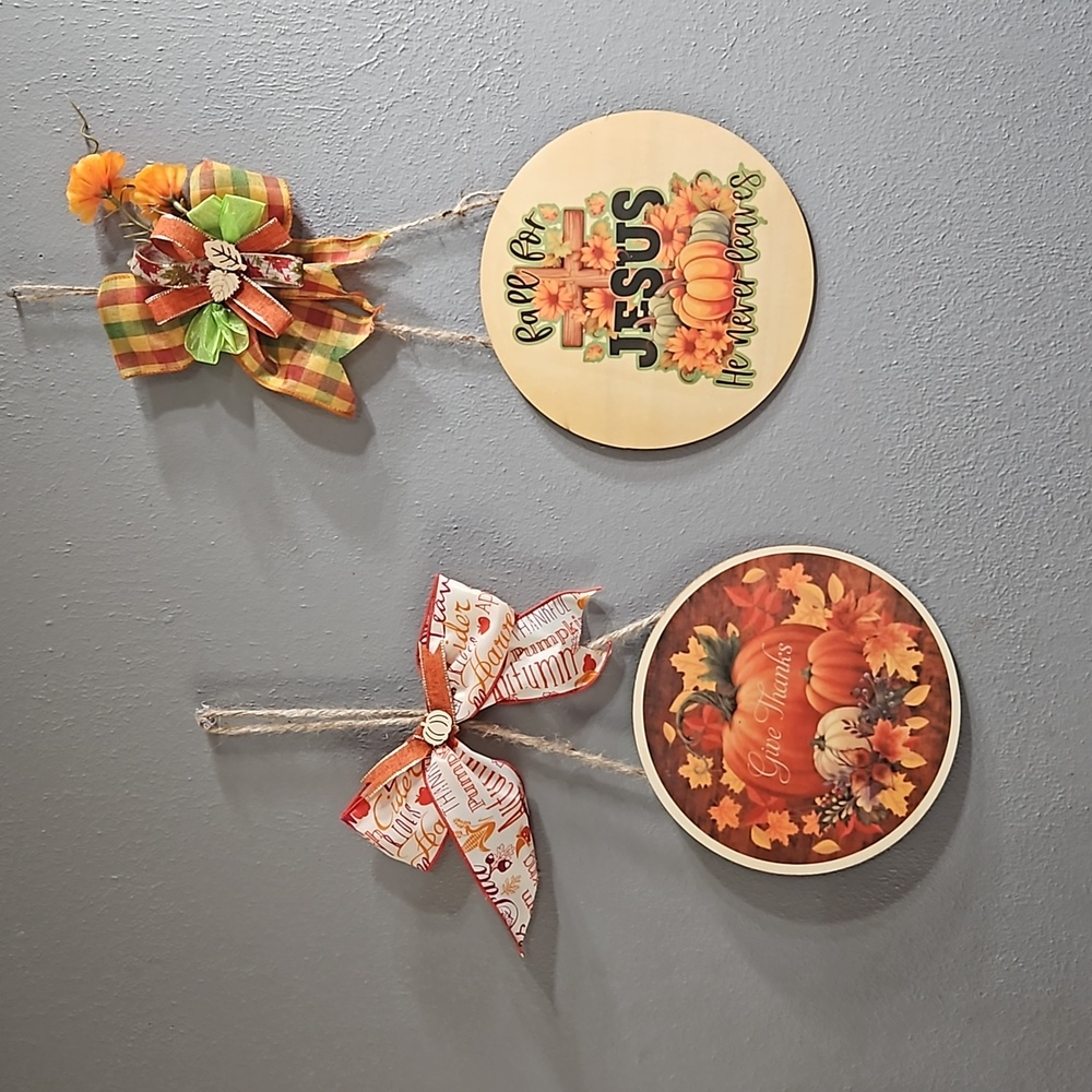 2pc wooden holiday wall door  decor